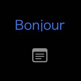bonjour closeup